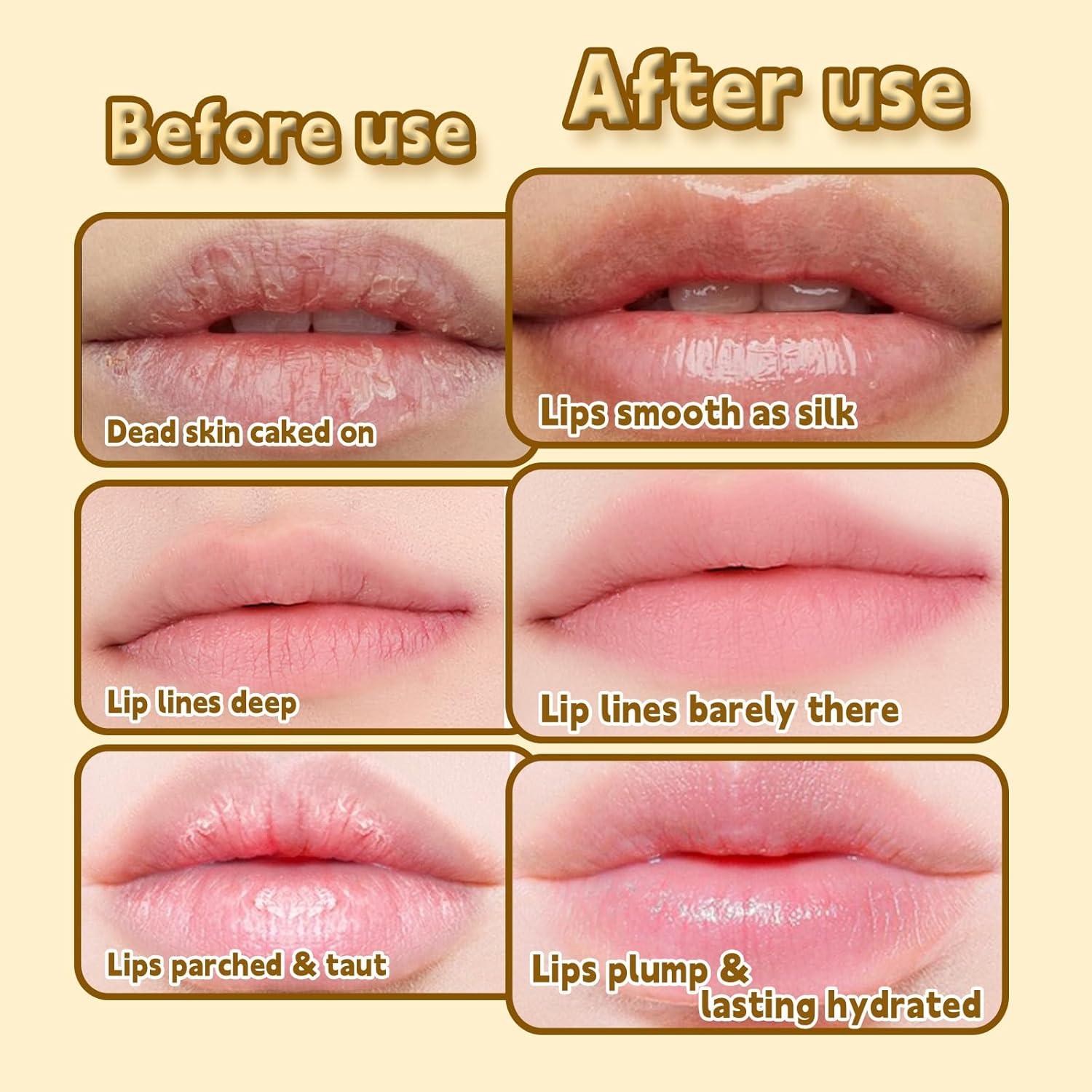 Juego de 4 Exfoliantes Labiales de Cúrcuma y Bálsamo Labial