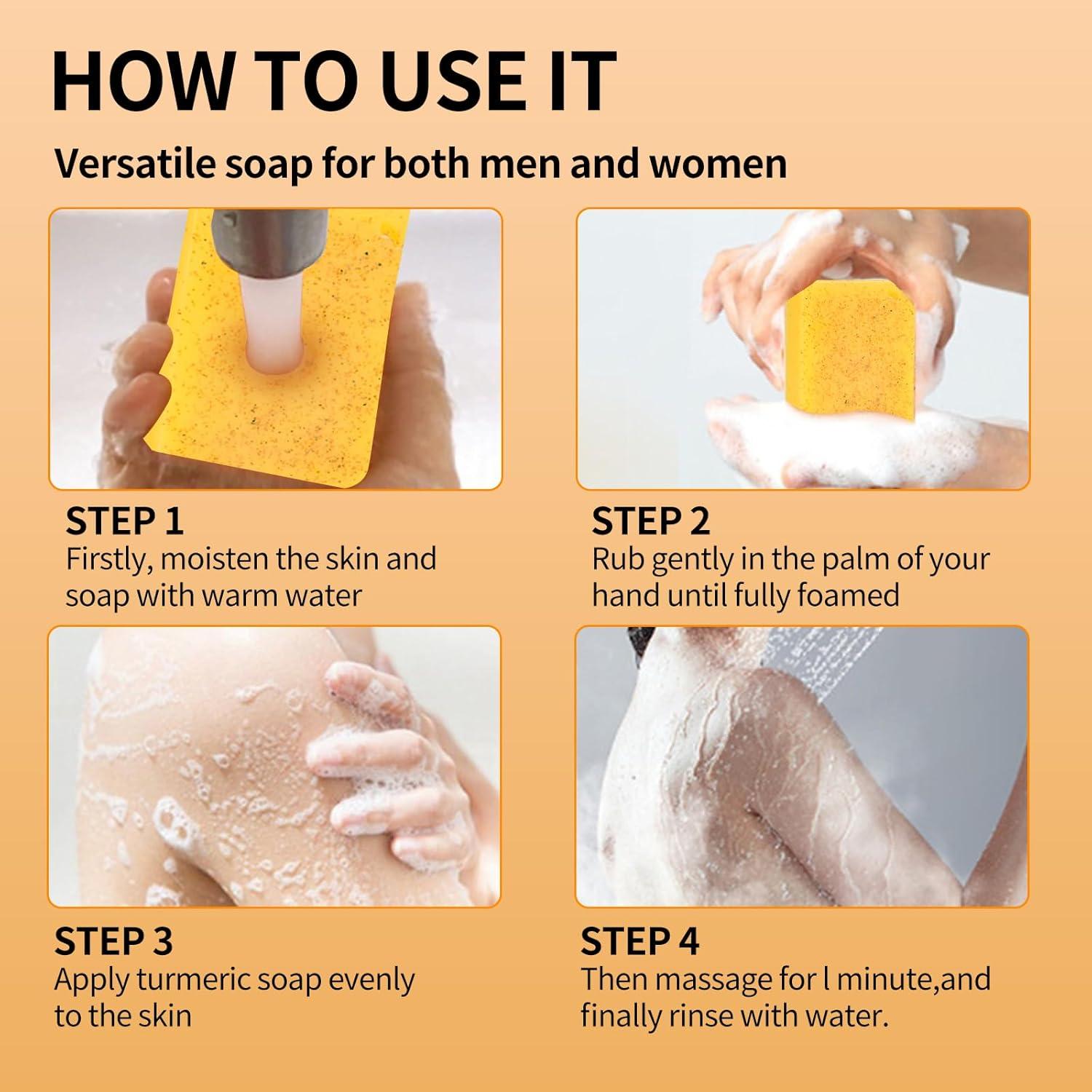 Jabón Aclarante de Cúrcuma MZANK - 100g para Manchas Oscuras