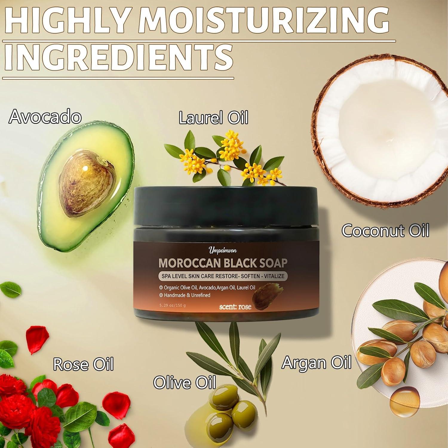 Jabón Negro Marroquí Forvirness con Aceite de Argán 150g