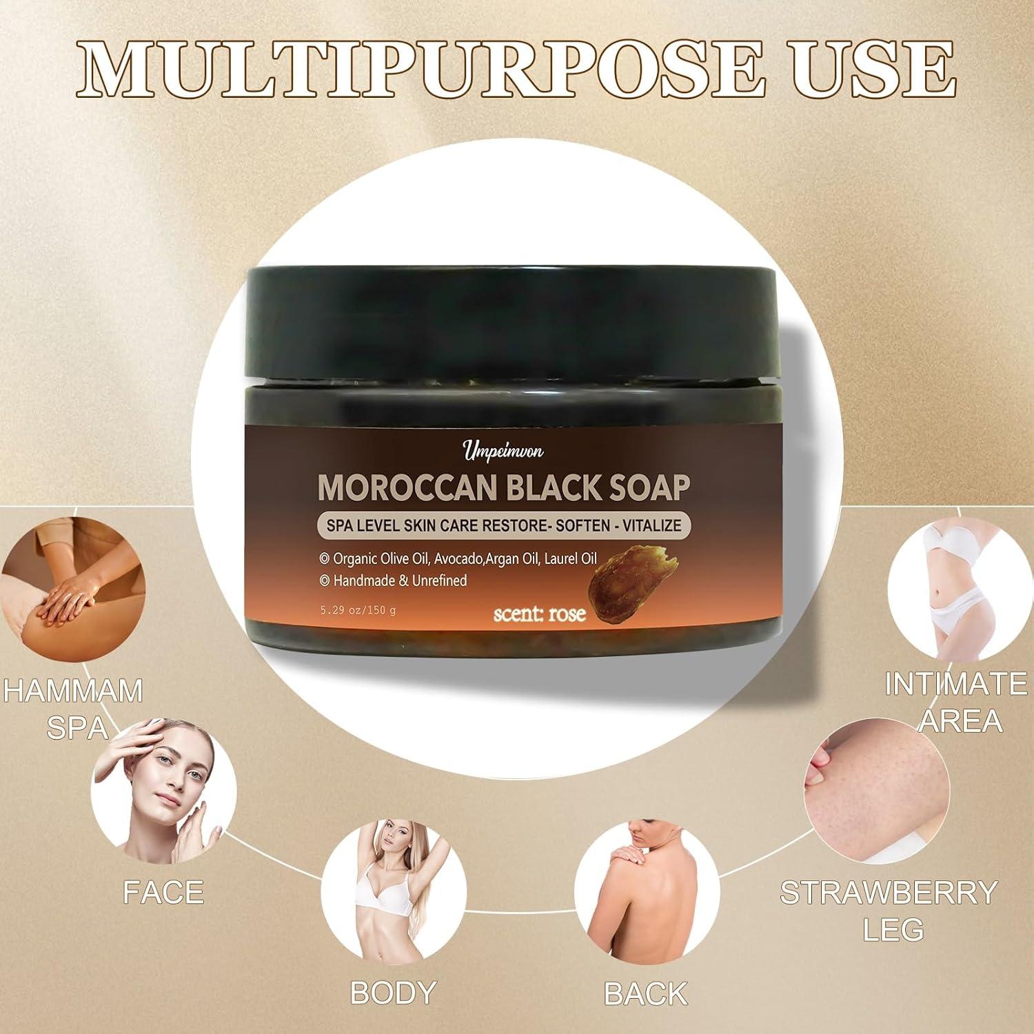 Jabón Negro Marroquí Forvirness con Aceite de Argán 150g