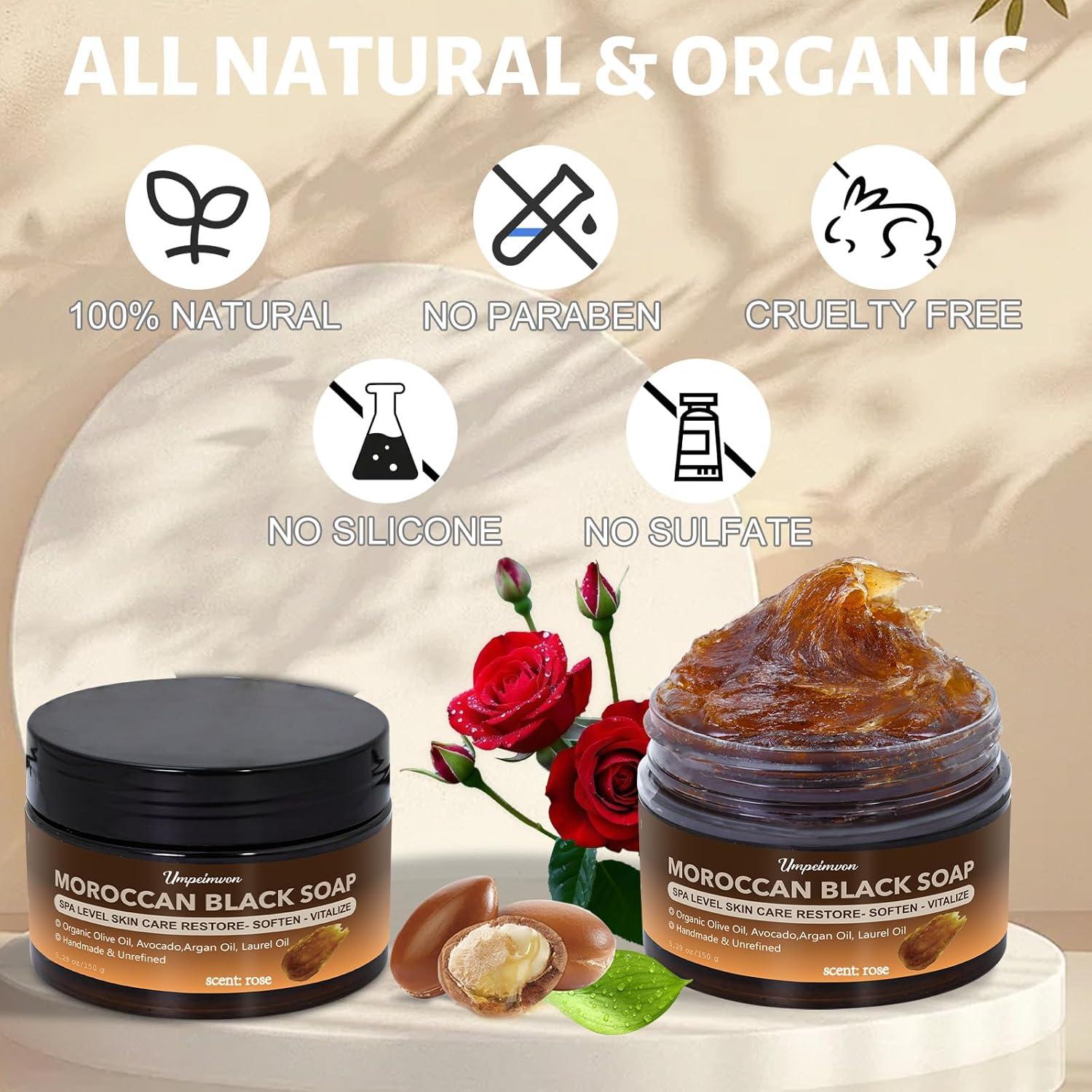 Jabón Negro Marroquí Forvirness con Aceite de Argán 150g