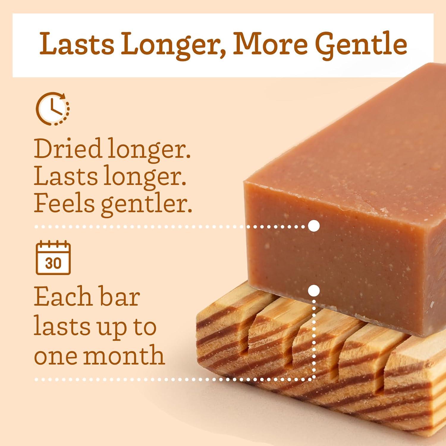 Jabón Natural de Leche de Cabra con Cúrcuma y Miel - Paquete de 3