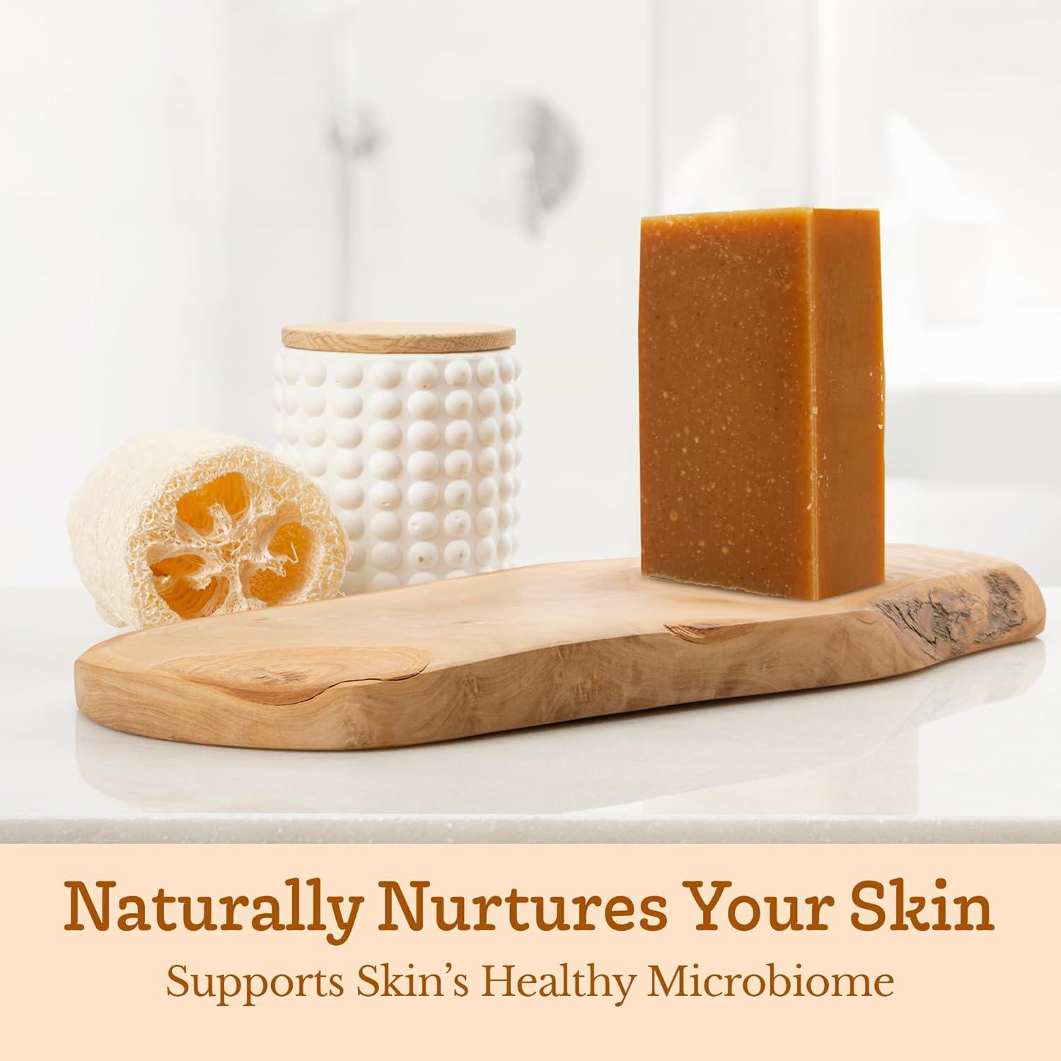 Jabón Natural de Leche de Cabra con Cúrcuma y Miel - Paquete de 3