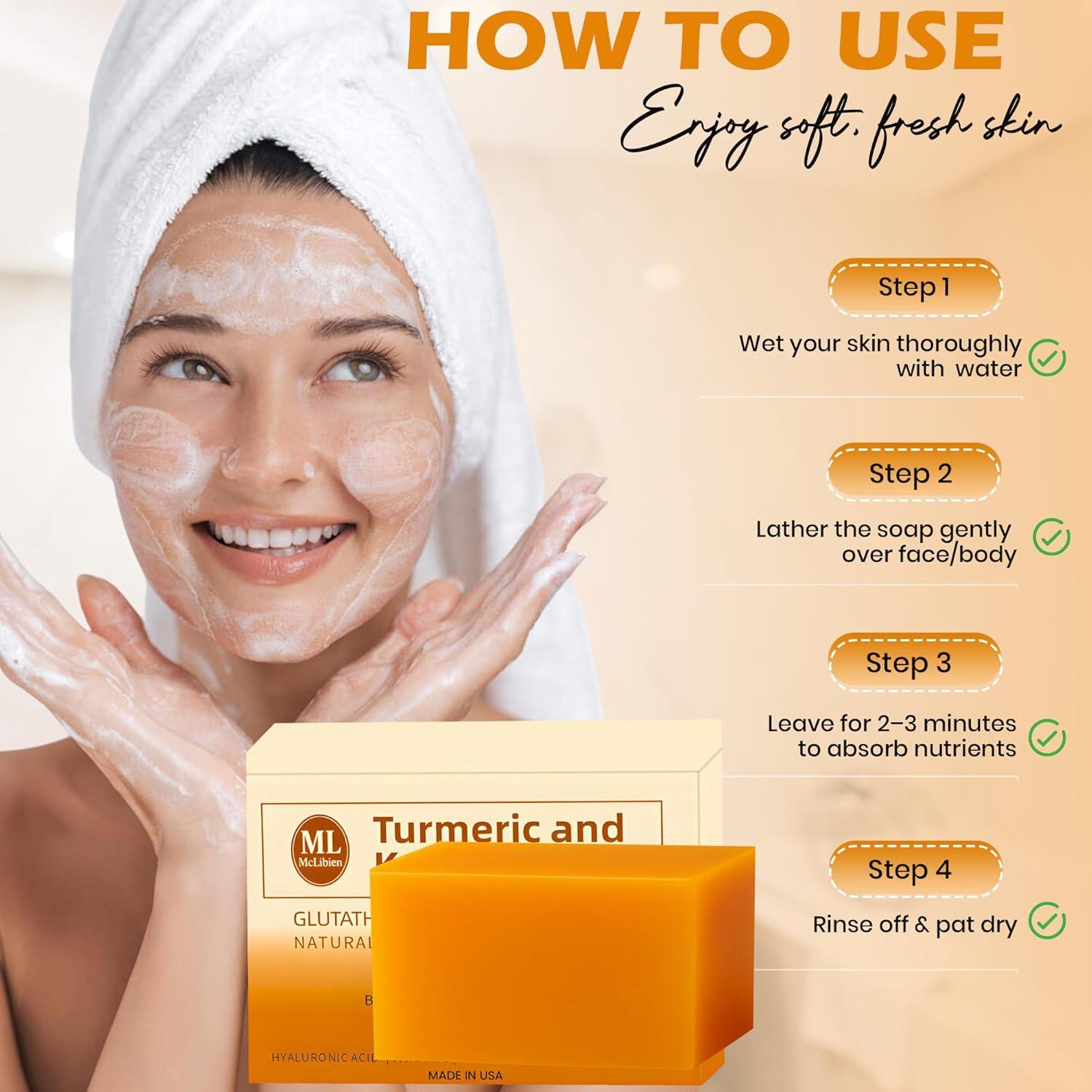 Jabón de Cúrcuma Kojic Balemalik 150g - Unifica Tono Piel