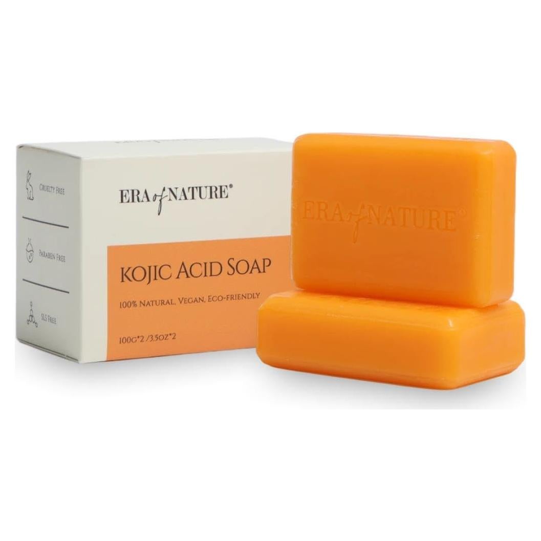 Jabón de Ácido Kojico Era de la Naturaleza 200g - Paquete de 2