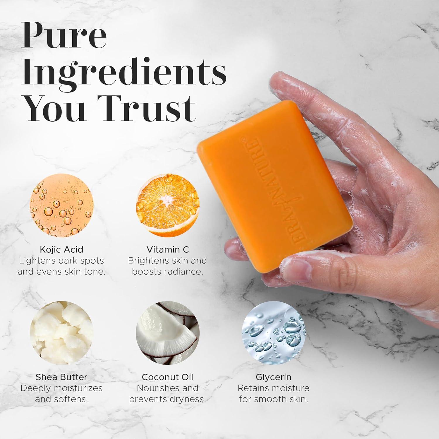 Jabón de Ácido Kojico Era de la Naturaleza 200g - Paquete de 2