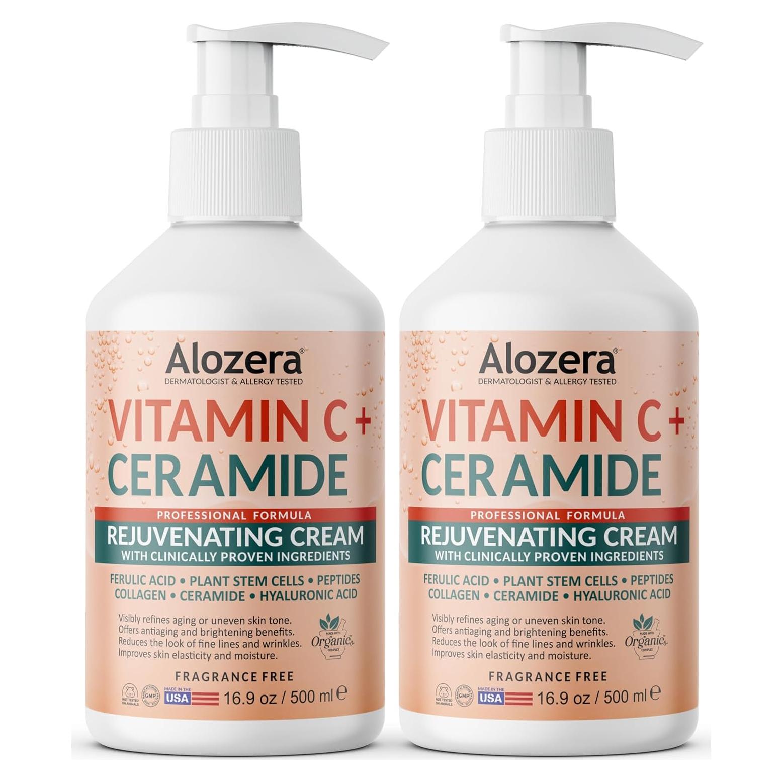 Crema Hidratante Antienvejecimiento Alozera 478 ml x2