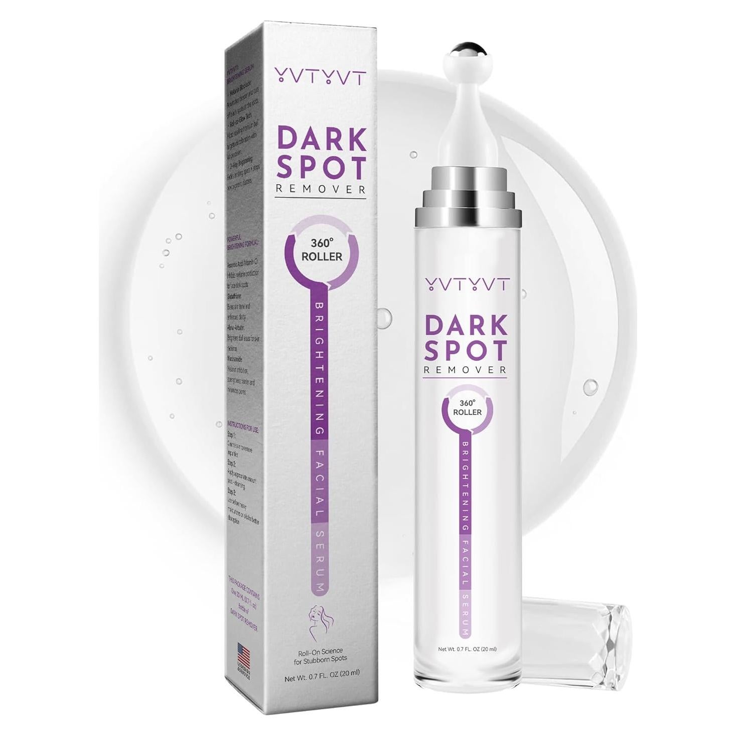 Suero Aclarador de Manchas Oscuras YVTYVT 20 ml con Bola Rodante