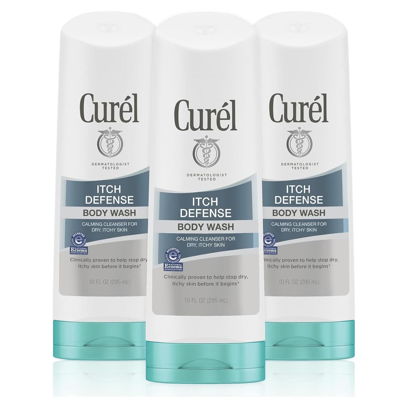 Gel de Ducha Curel Itch Defense 3x284g Sin Jabón Piel Seca