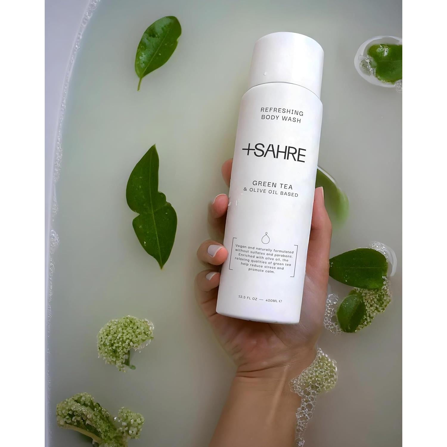 Gel de Ducha Vegano Sahre 400ml - Aceite de Oliva y Té Verde