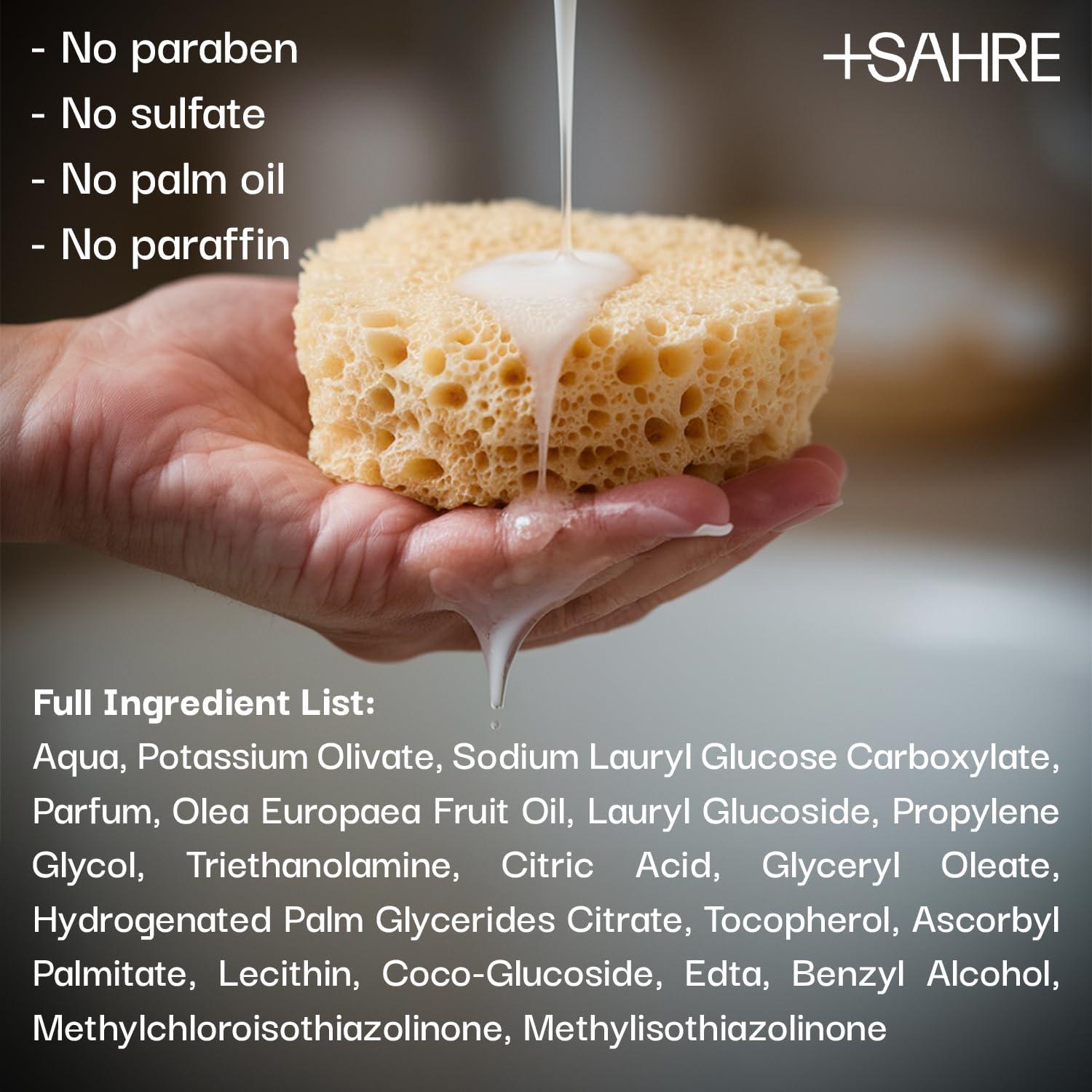 Gel de Ducha Vegano Sahre 400ml - Aceite de Oliva y Té Verde