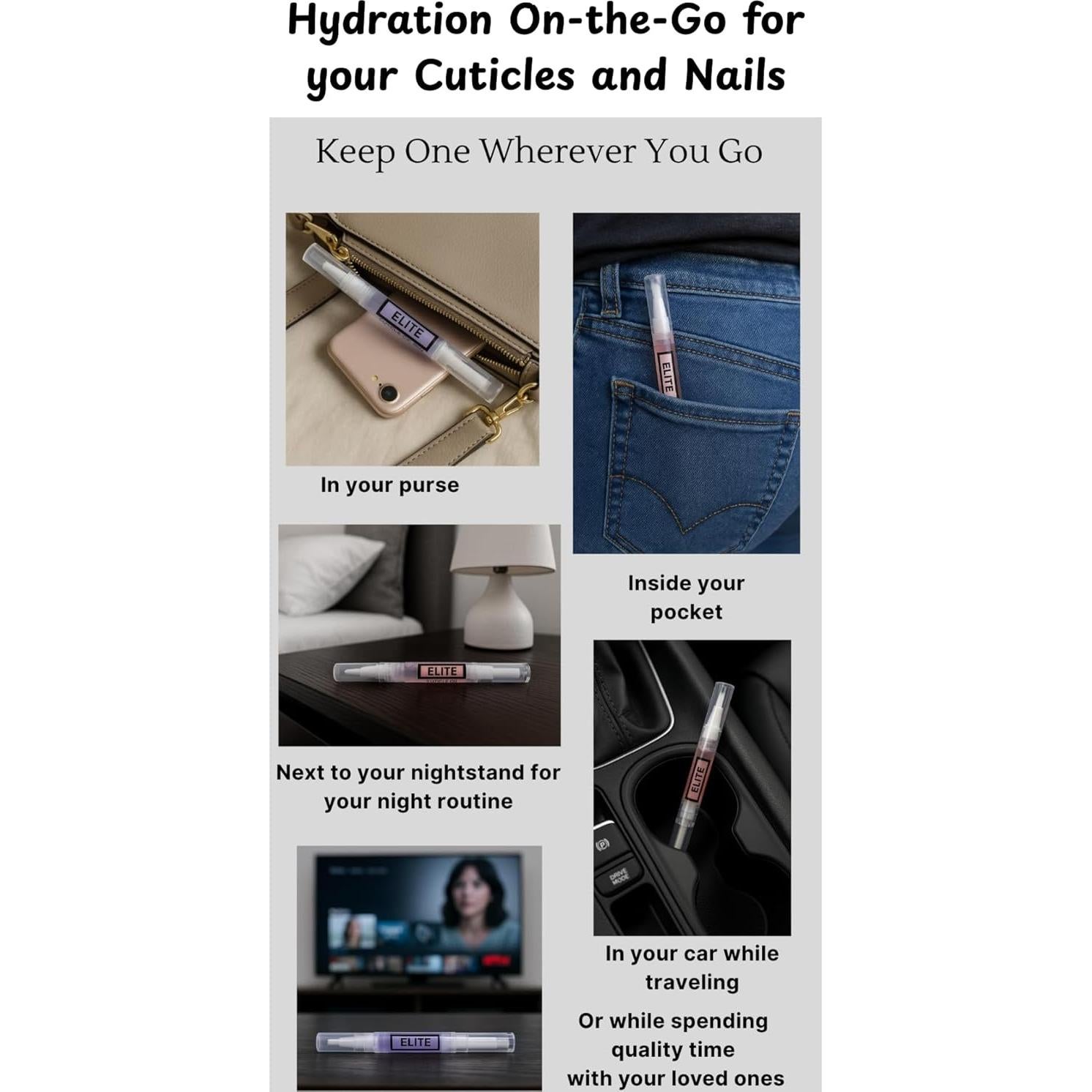 Bolígrafo Aceite para Cutículas Elite Naranja 17g Hidratante