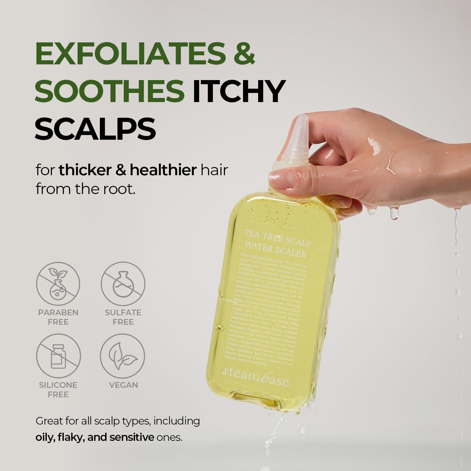 Exfoliante de Cuero Cabelludo STEAMBASE 50 ml - Agua de Árbol de Té