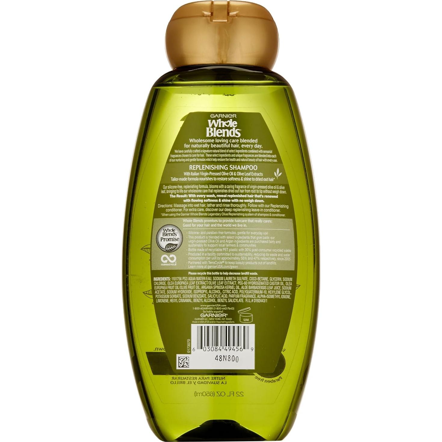 Champú Reponedor Garnier Whole Blends Aceituna 650 ml