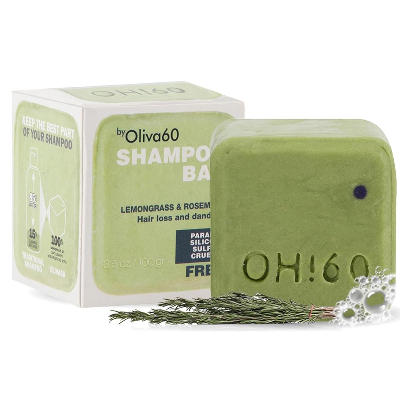 Champú Sólido Oliva60 Hierba Limón Romero 99.22 g - Natural