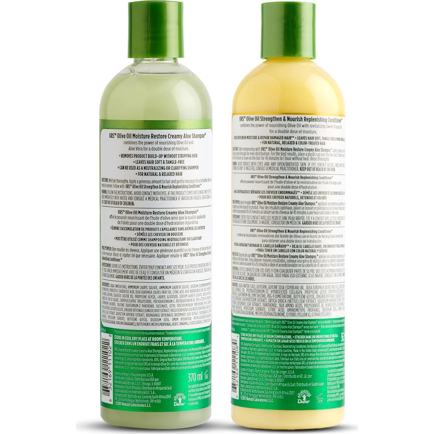 Champú y Acondicionador ORS Aloe Vera y Aceite de Oliva 2 Piezas