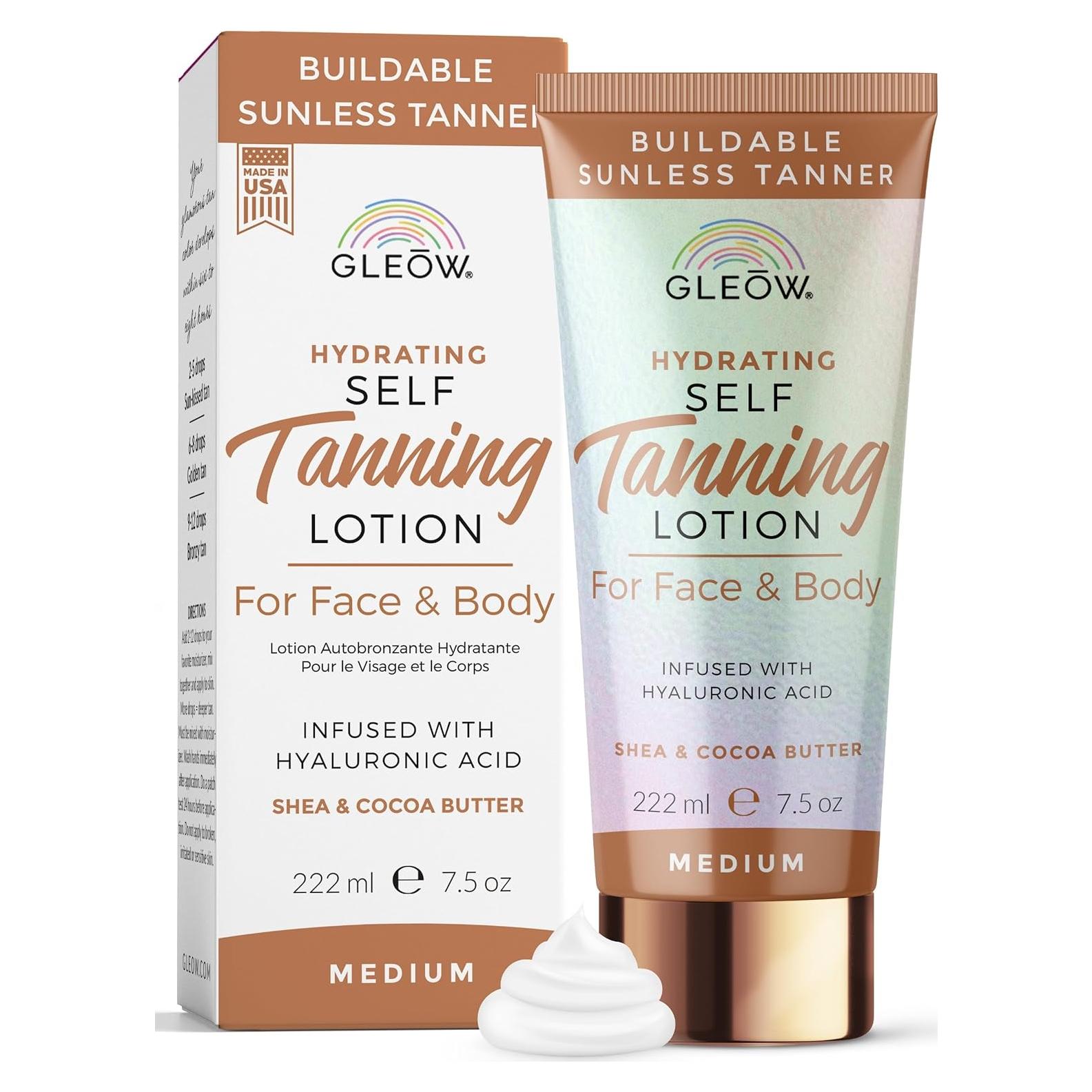Autobronceador GLEOW 212 g - Loción Hidratante para Cara y Cuerpo