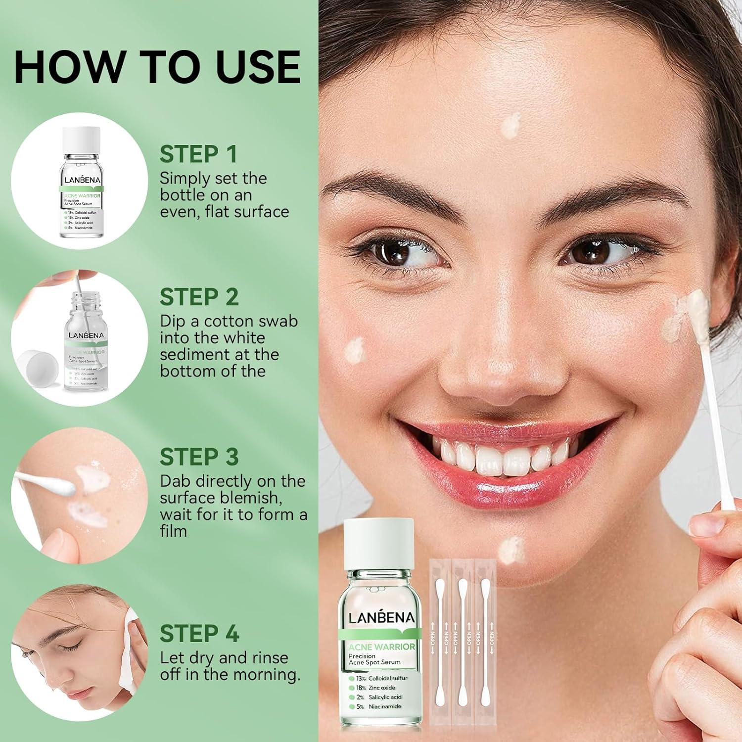 Suero Secante para Acné LANBENA 12.4 ml - Tratamiento Nocturno