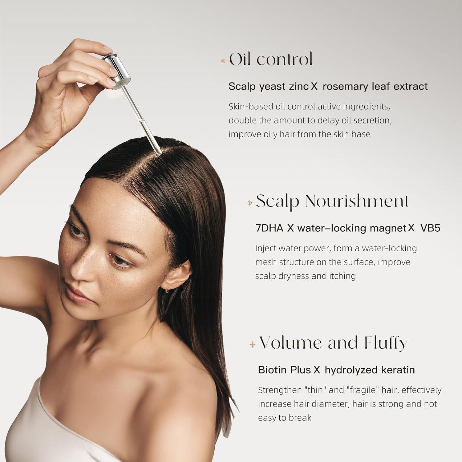 Suero Engrosante para el Crecimiento del Cabello Allowish 95 ml - Con Biotina y Cafeína