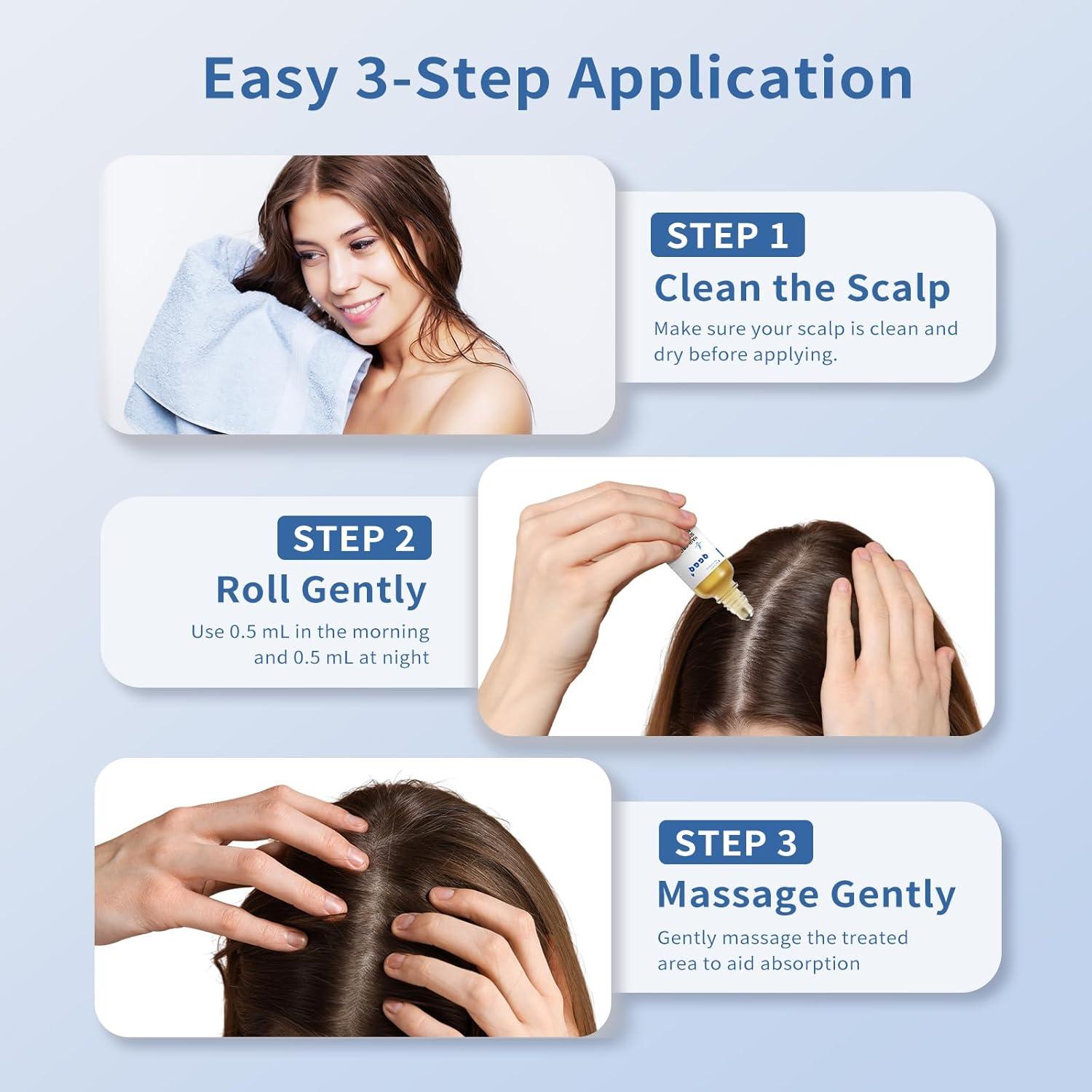 Suero Crecimiento Cabello QGGQ 30ml Roll-On Sin Enjuague