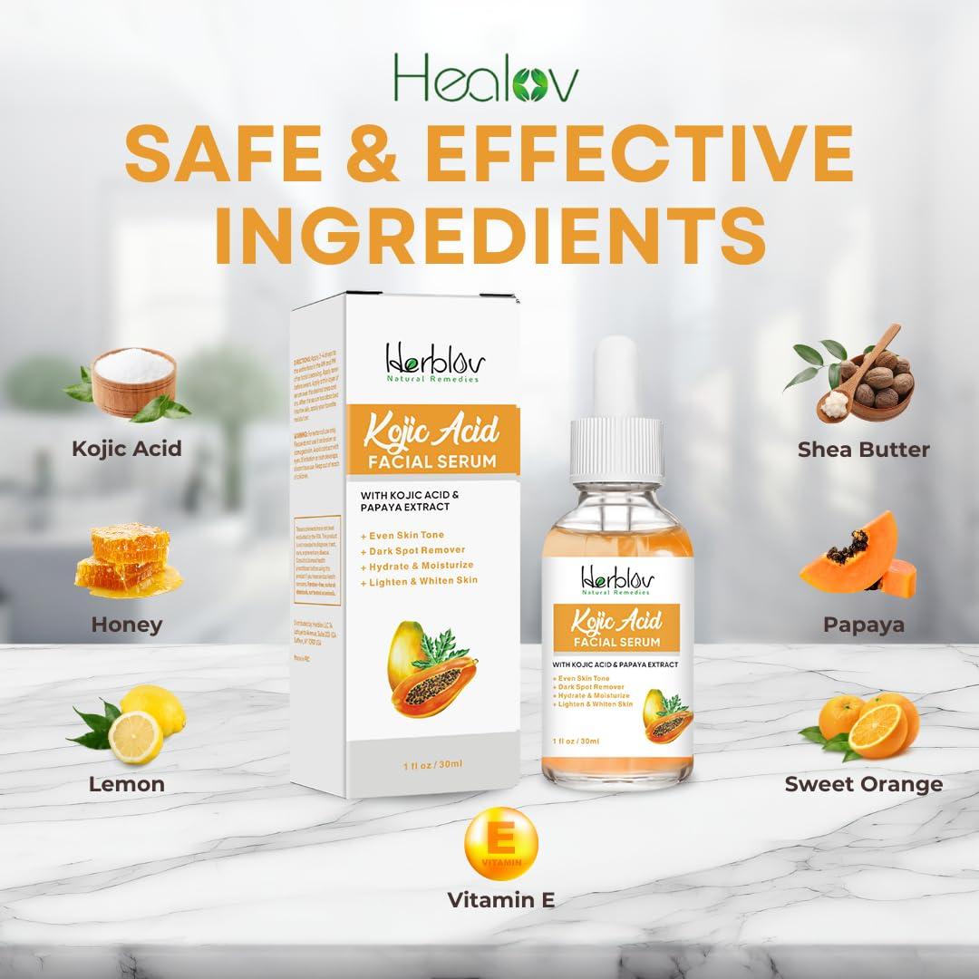 Suero Aclarador de Piel Herblov - Ácido Kójico 81g
