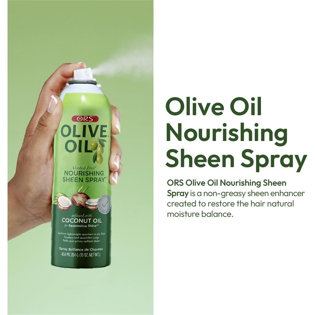 Spray Brillo Nutritivo ORS Aceite de Oliva y Coco 2x300ml