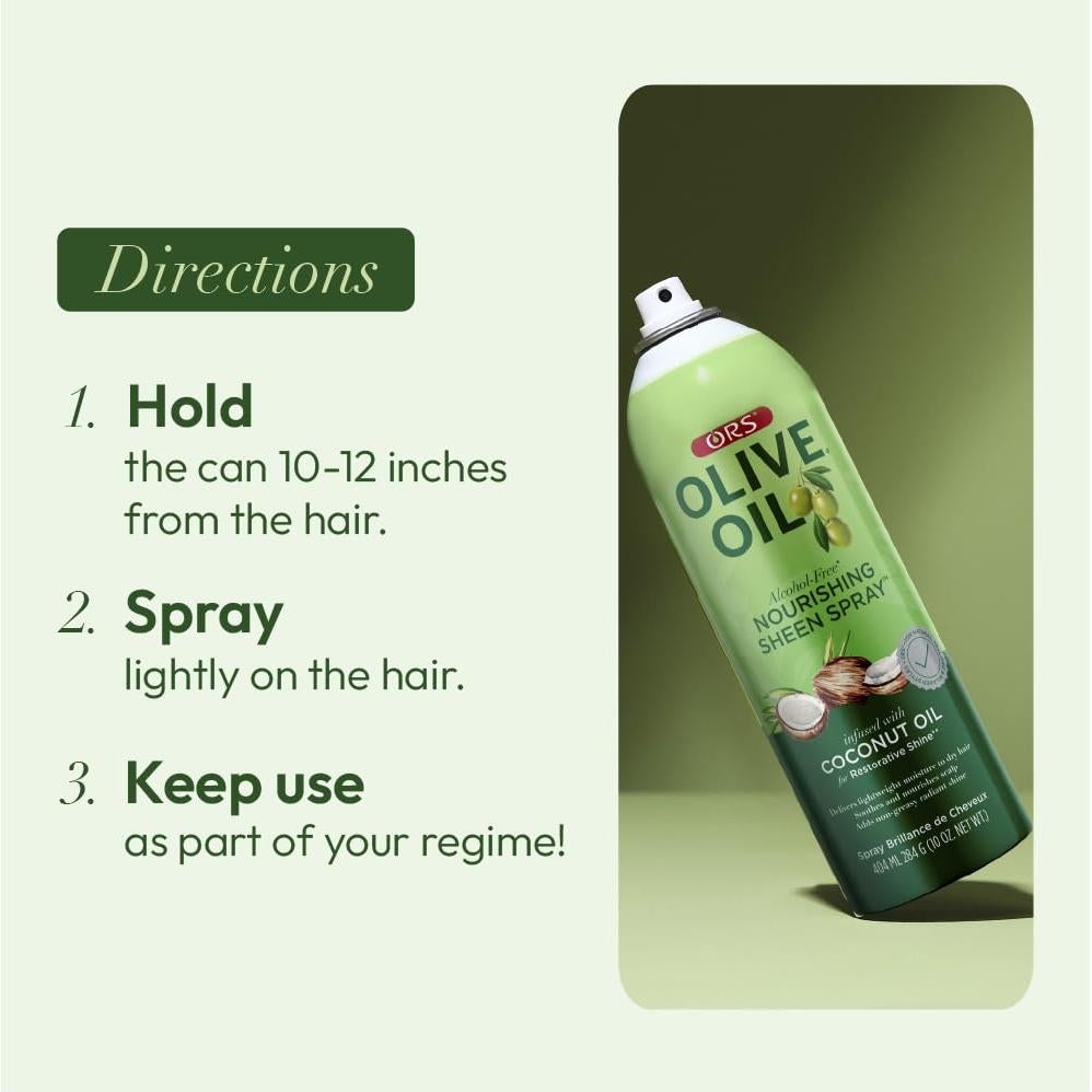 Spray Brillo Nutritivo ORS Aceite de Oliva y Coco 2x300ml