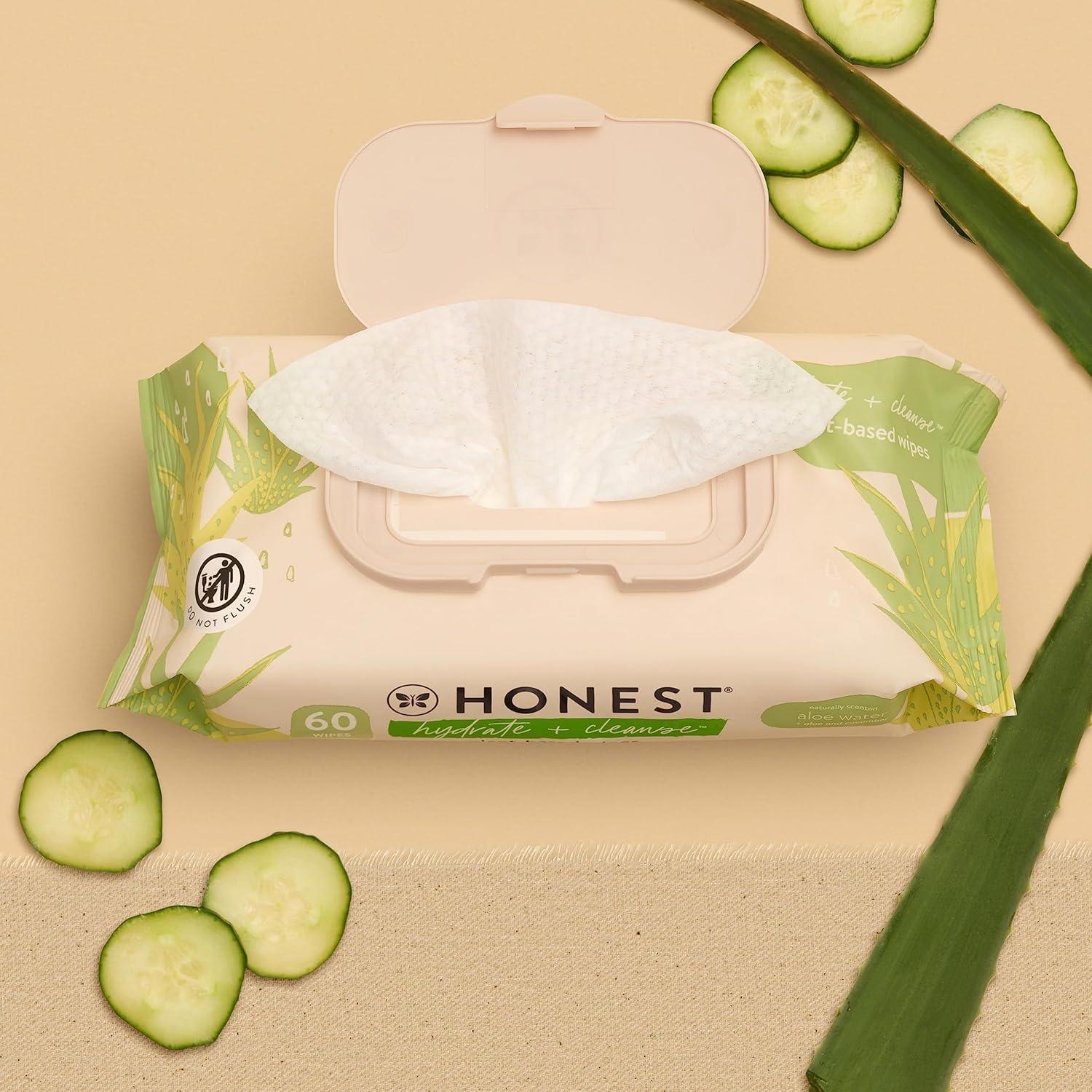 Toallitas Hidratantes The Honest Company Aloe Pepino 60 Unidades
