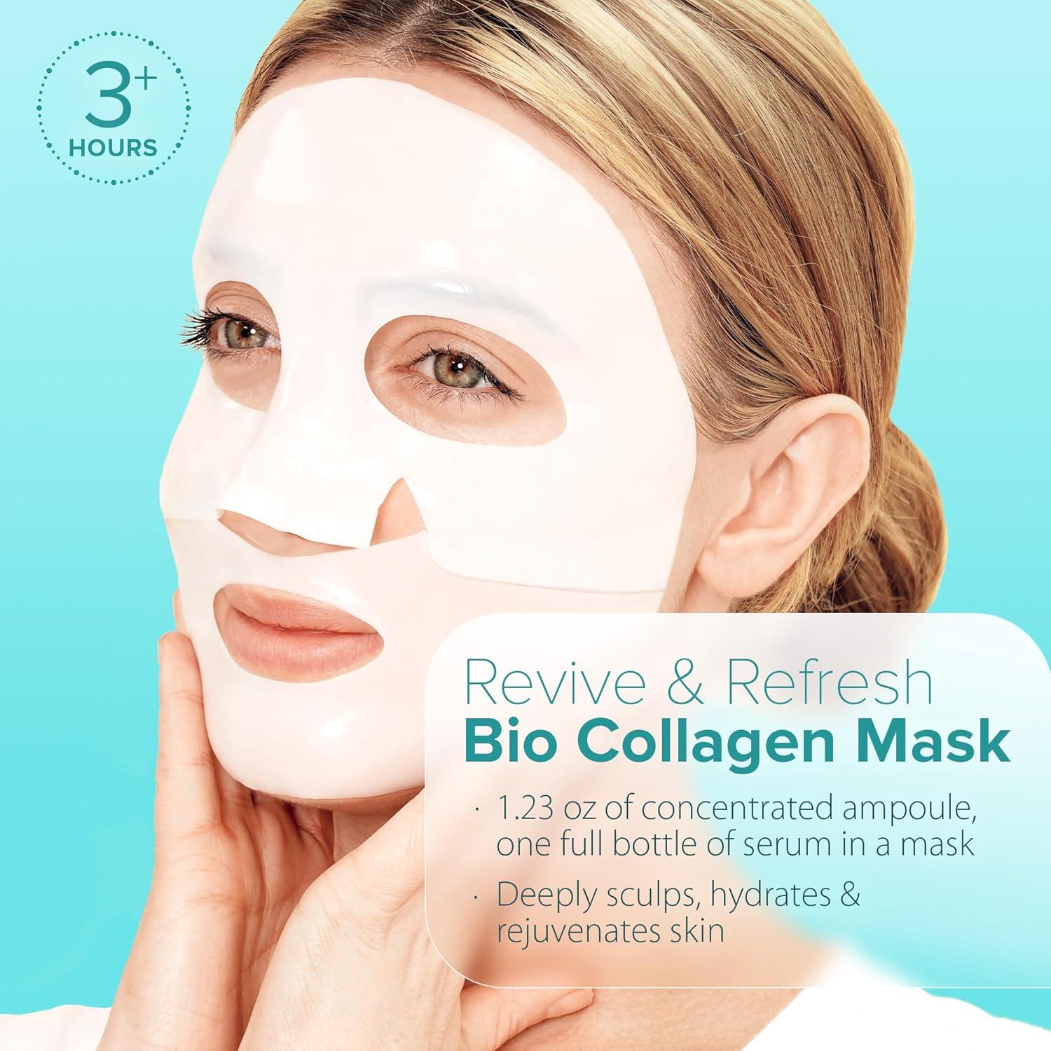Máscara Facial de Colágeno Bio Ebanel - 4 Piezas Hidratantes