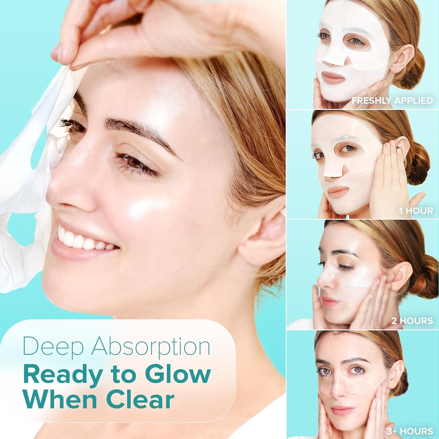 Máscara Facial de Colágeno Bio Ebanel - 4 Piezas Hidratantes