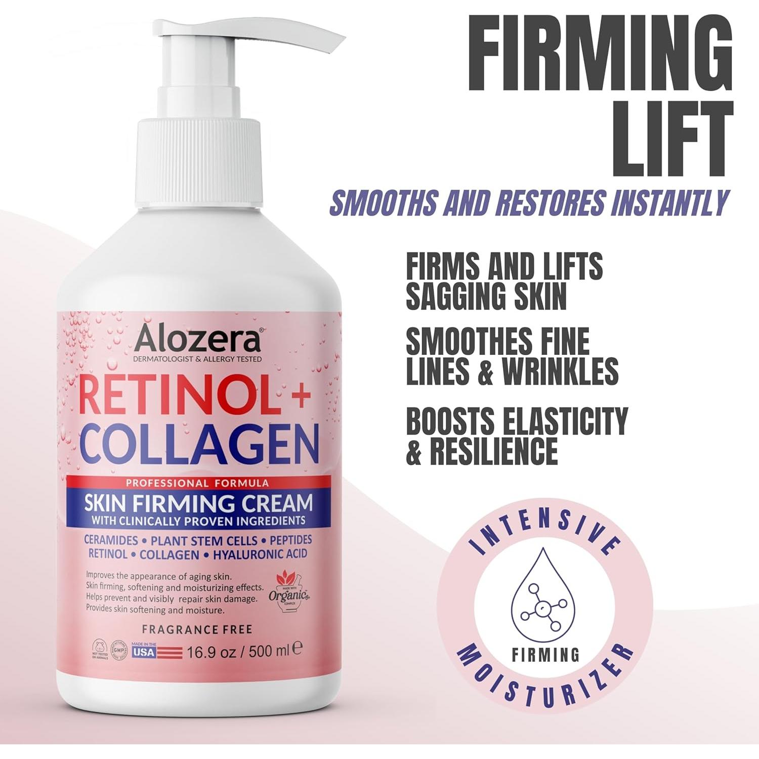 Loción Reafirmante de Retinol y Colágeno Alozera 478 ml