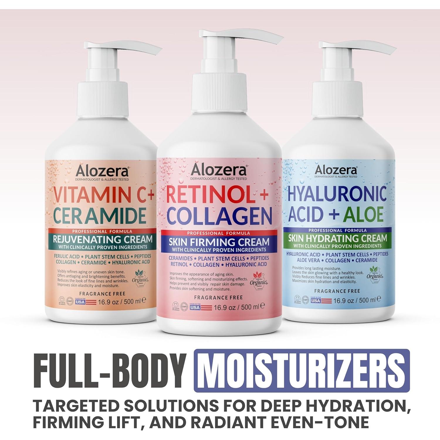 Loción Reafirmante de Retinol y Colágeno Alozera 478 ml