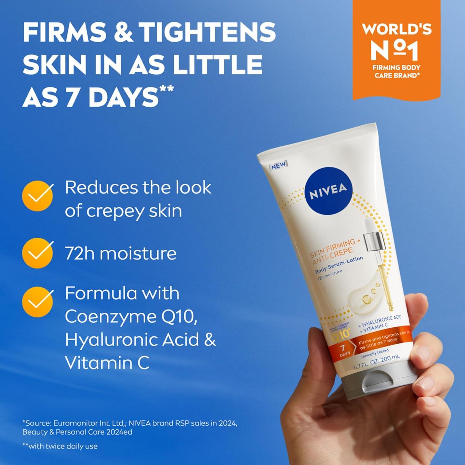 NIVEA Suero-Loción Corporal Reafirmante 198 ml Q10 Ácido Hialurónico