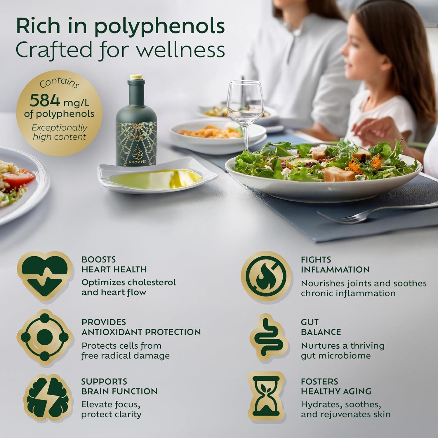 Aceite de Oliva Extra Virgen NOOR FÈS 500 ml Orgánico Picholine