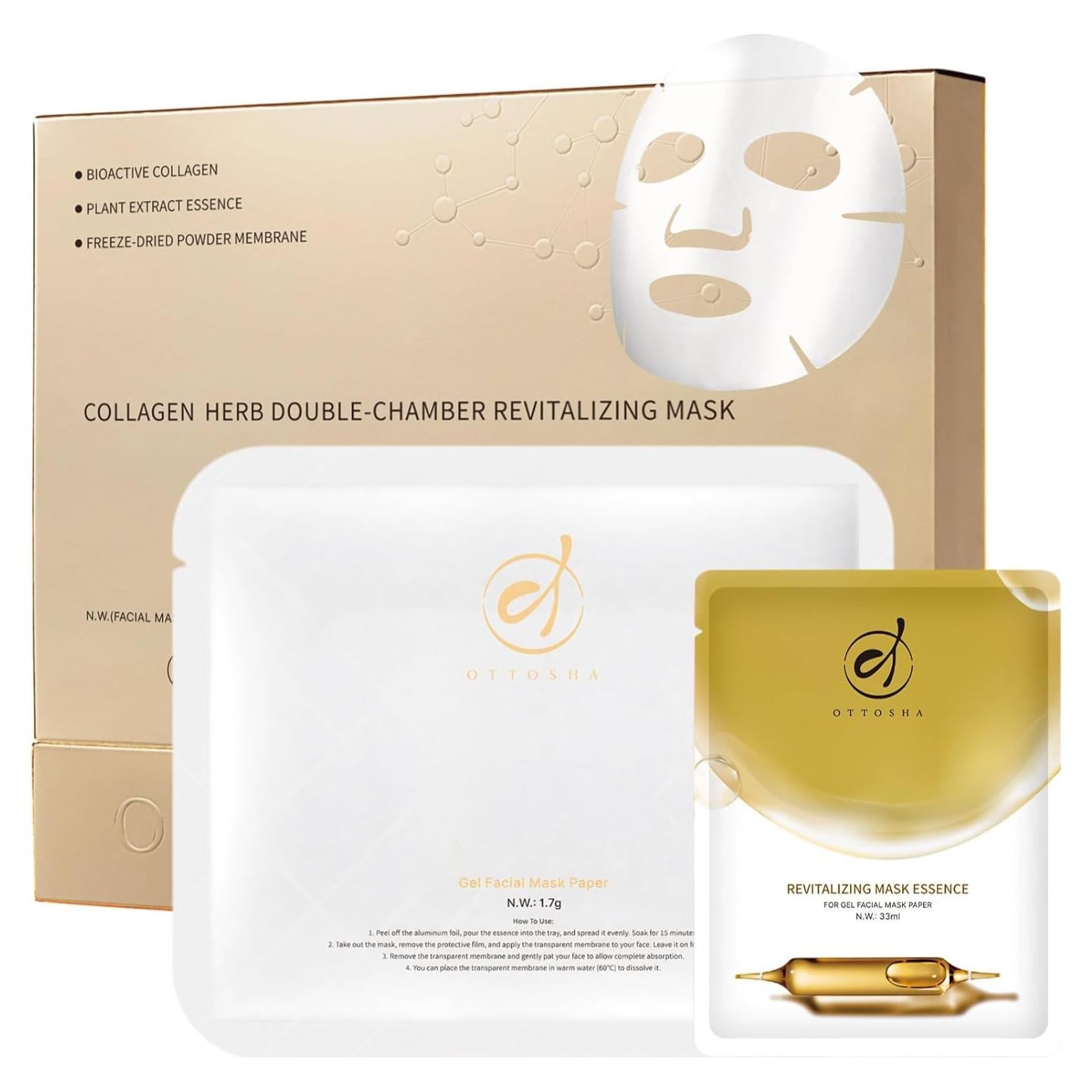 Mascarilla Facial de Colágeno Bioactivo Arahelio - 5 Pares