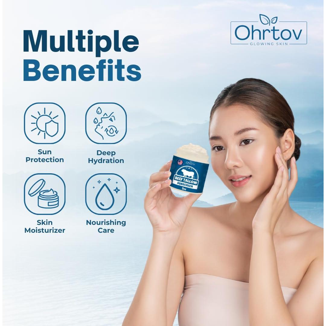 Protector Solar Natural Ohrtov - Grasa de Res y Óxido de Zinc 56g