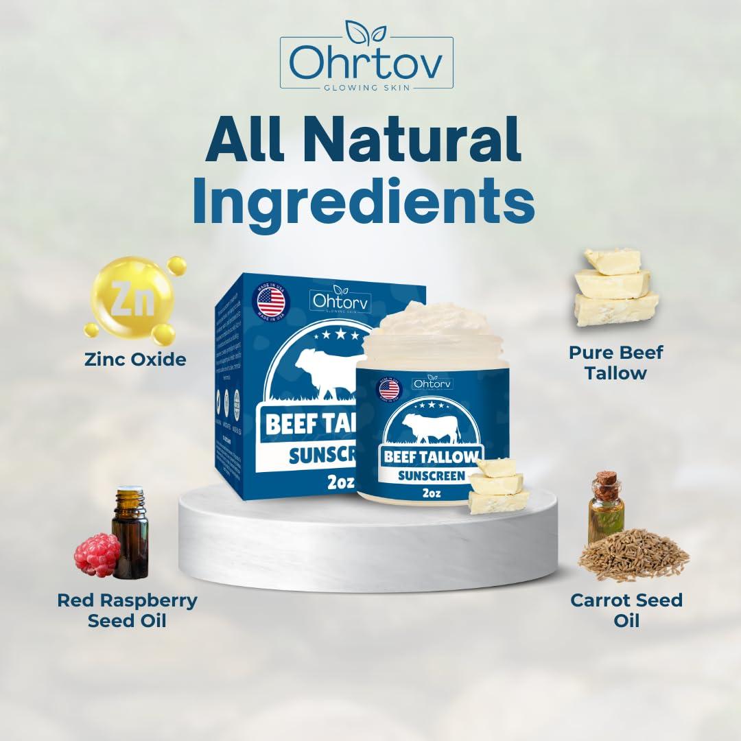 Protector Solar Natural Ohrtov - Grasa de Res y Óxido de Zinc 56g