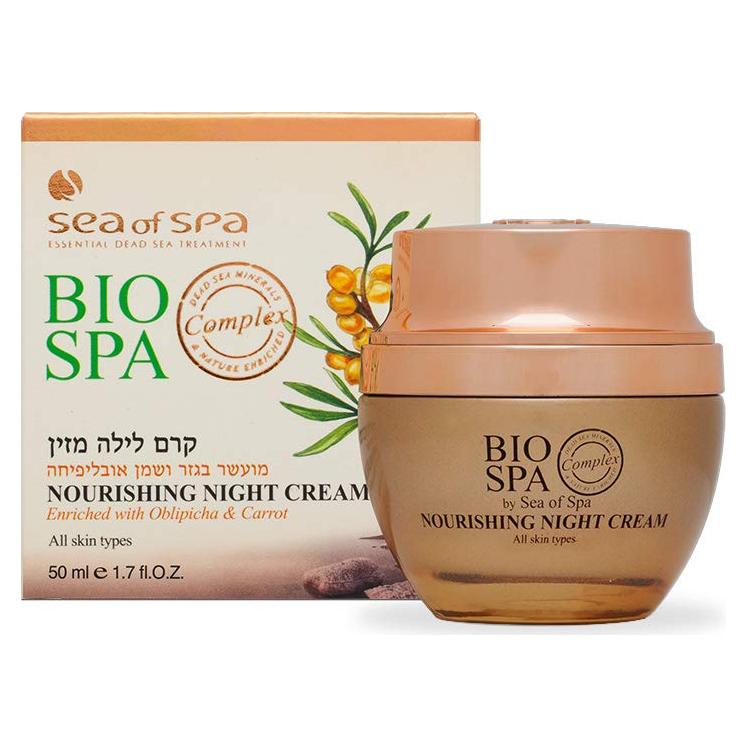 Crema Nocturna Nutritiva Sea Of Spa 50 ml con Aceites de Zanahoria y Espino Marino