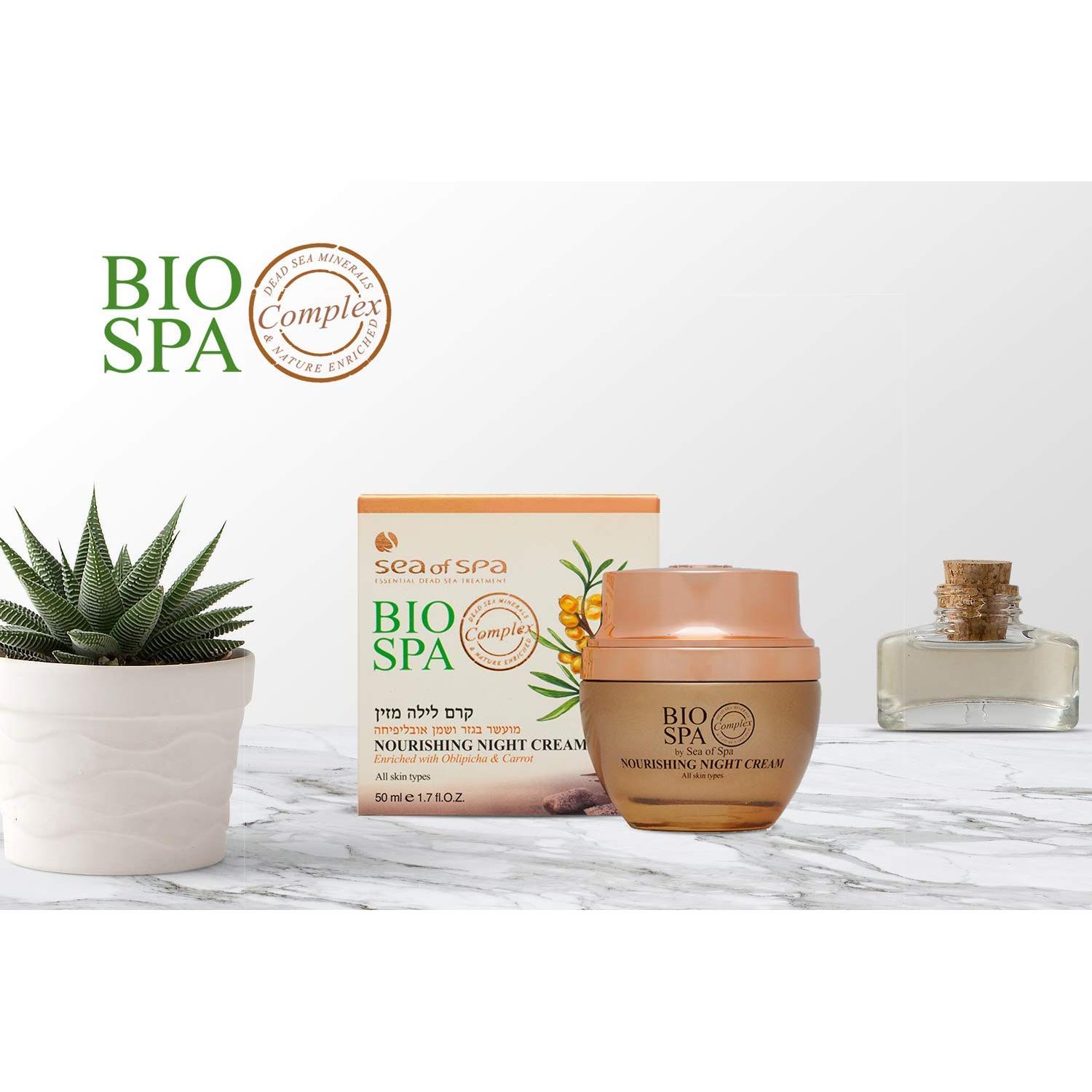 Crema Nocturna Nutritiva Sea Of Spa 50 ml con Aceites de Zanahoria y Espino Marino