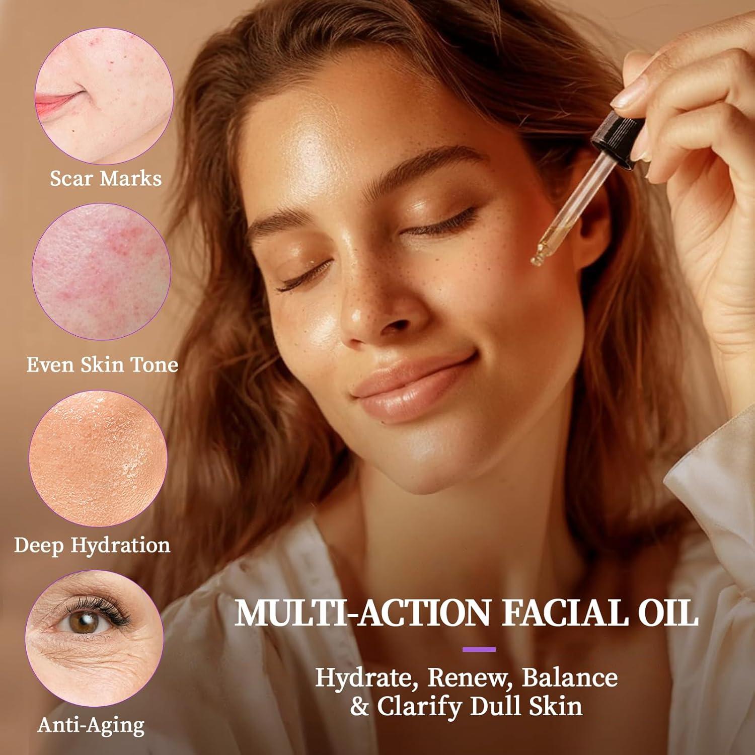 Aceite Facial Antienvejecimiento MMPANG 60 ml - Rosa Mosqueta y Lavanda