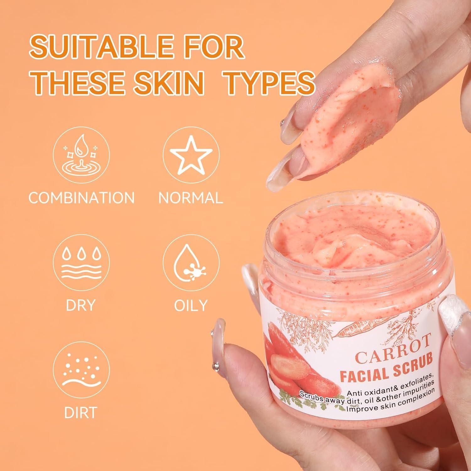 Exfoliante Facial de Zanahorias 45g - Limpieza Profunda Piel