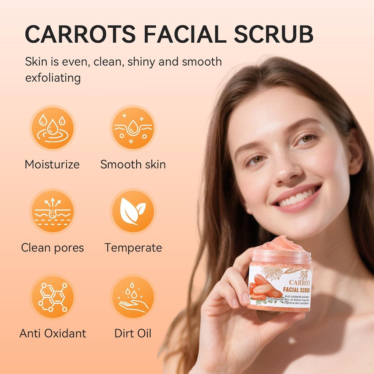 Exfoliante Facial de Zanahorias 45g - Limpieza Profunda Piel