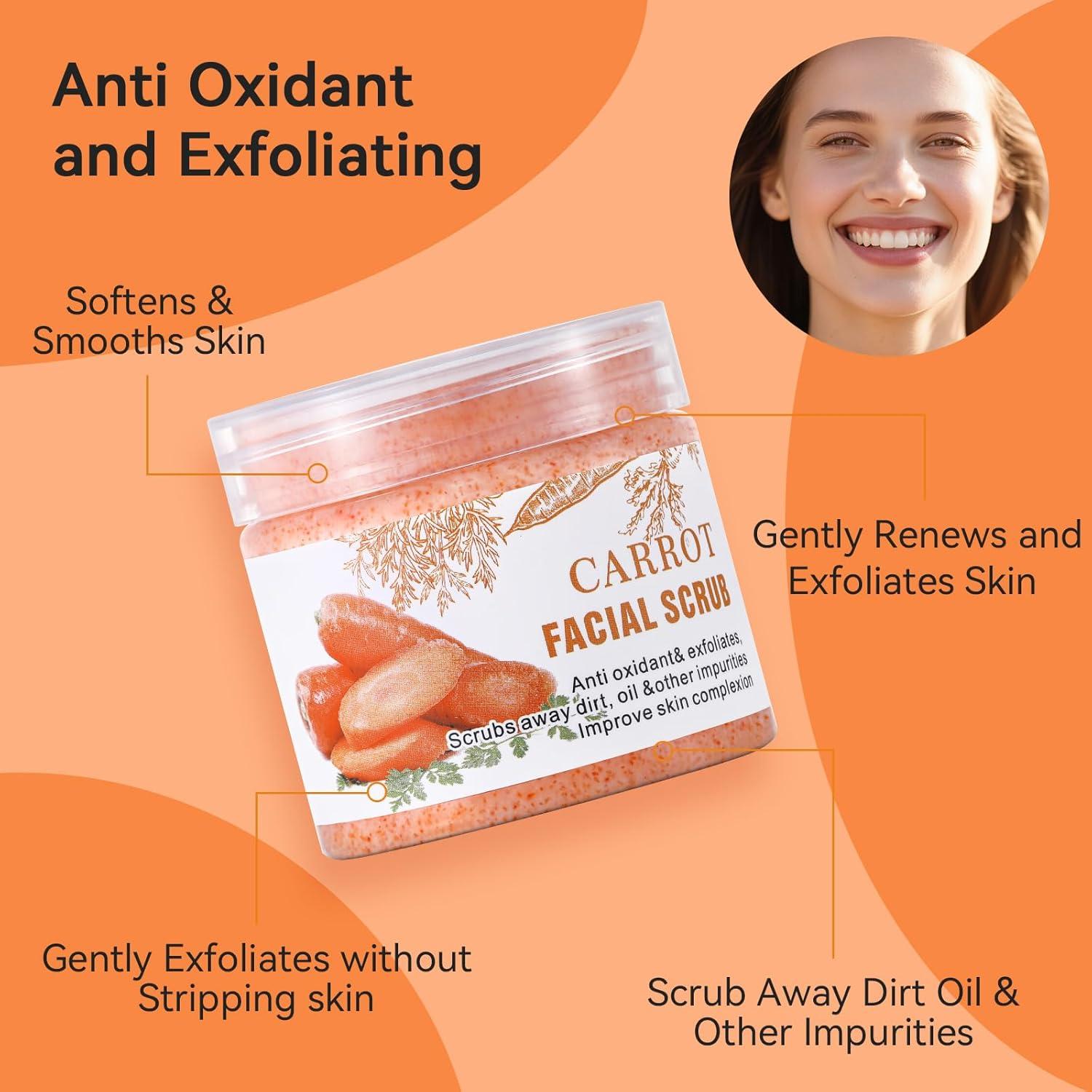 Exfoliante Facial de Zanahorias 45g - Limpieza Profunda Piel