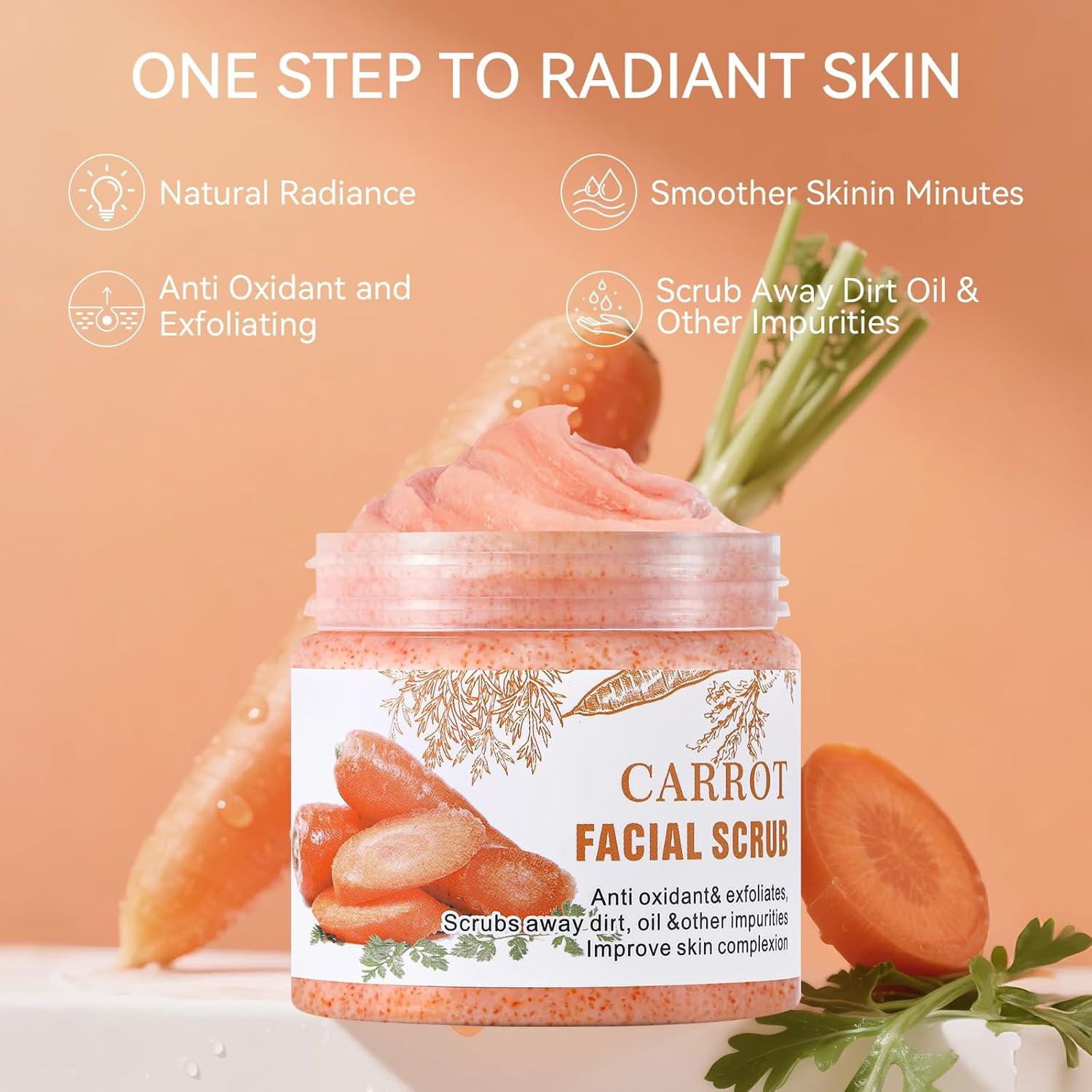 Exfoliante Facial de Zanahorias 45g - Limpieza Profunda Piel