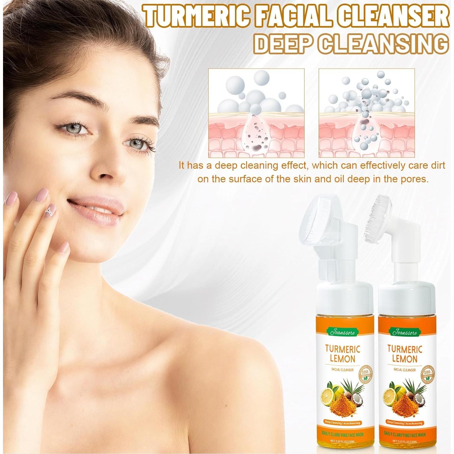 Paquete 2 Limpiadores Faciales Joanssore Cúrcuma y Limón 150g