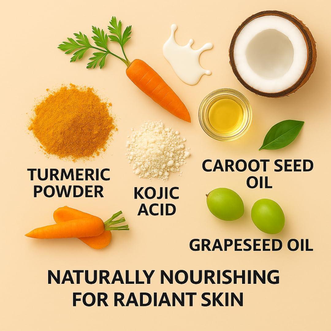 Jabón Natural de Cúrcuma y Zanahoria Sin Fragancia 99g