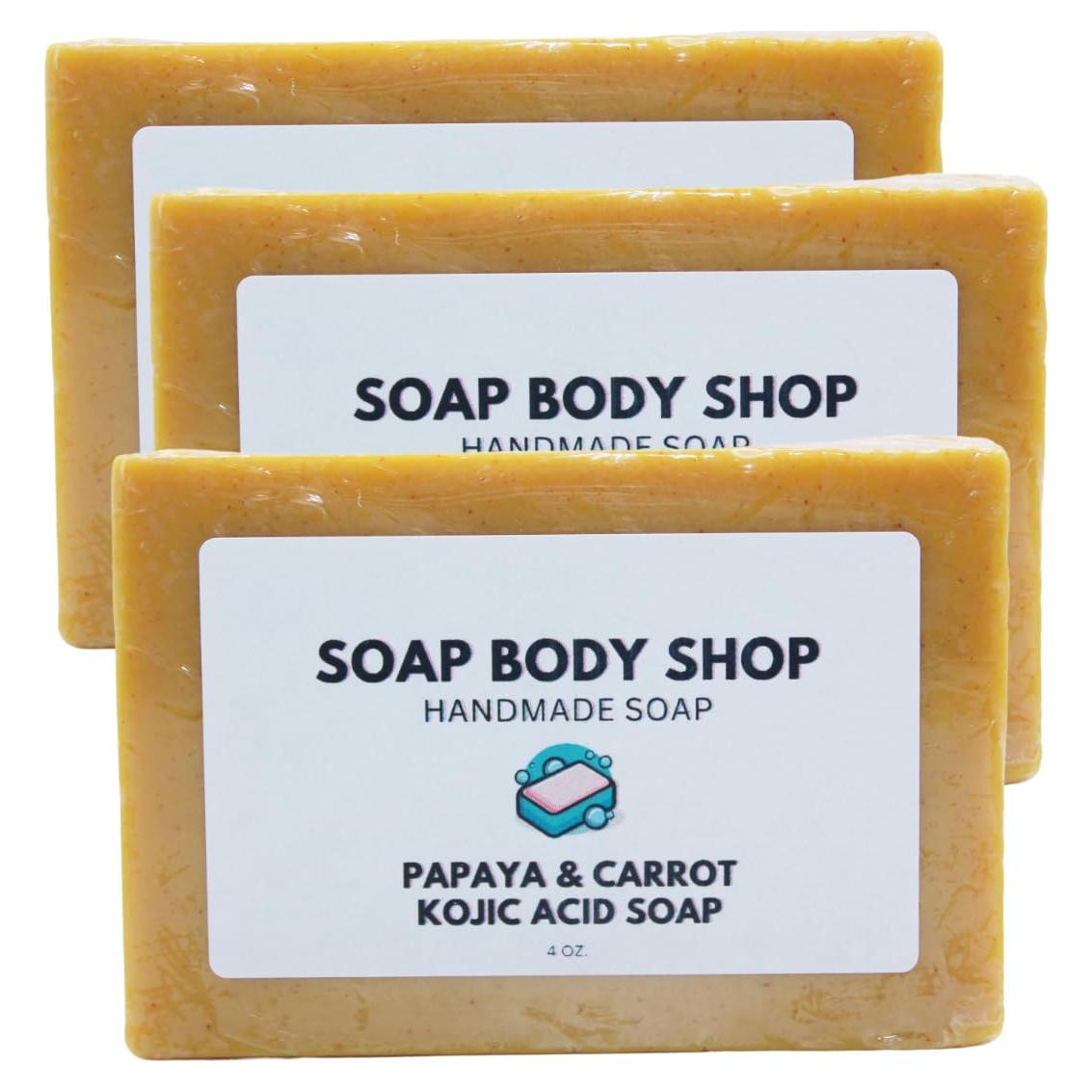 Jabón Kojic de Papaya y Zanahoria - Aclara y Hidrata 2 Pzas