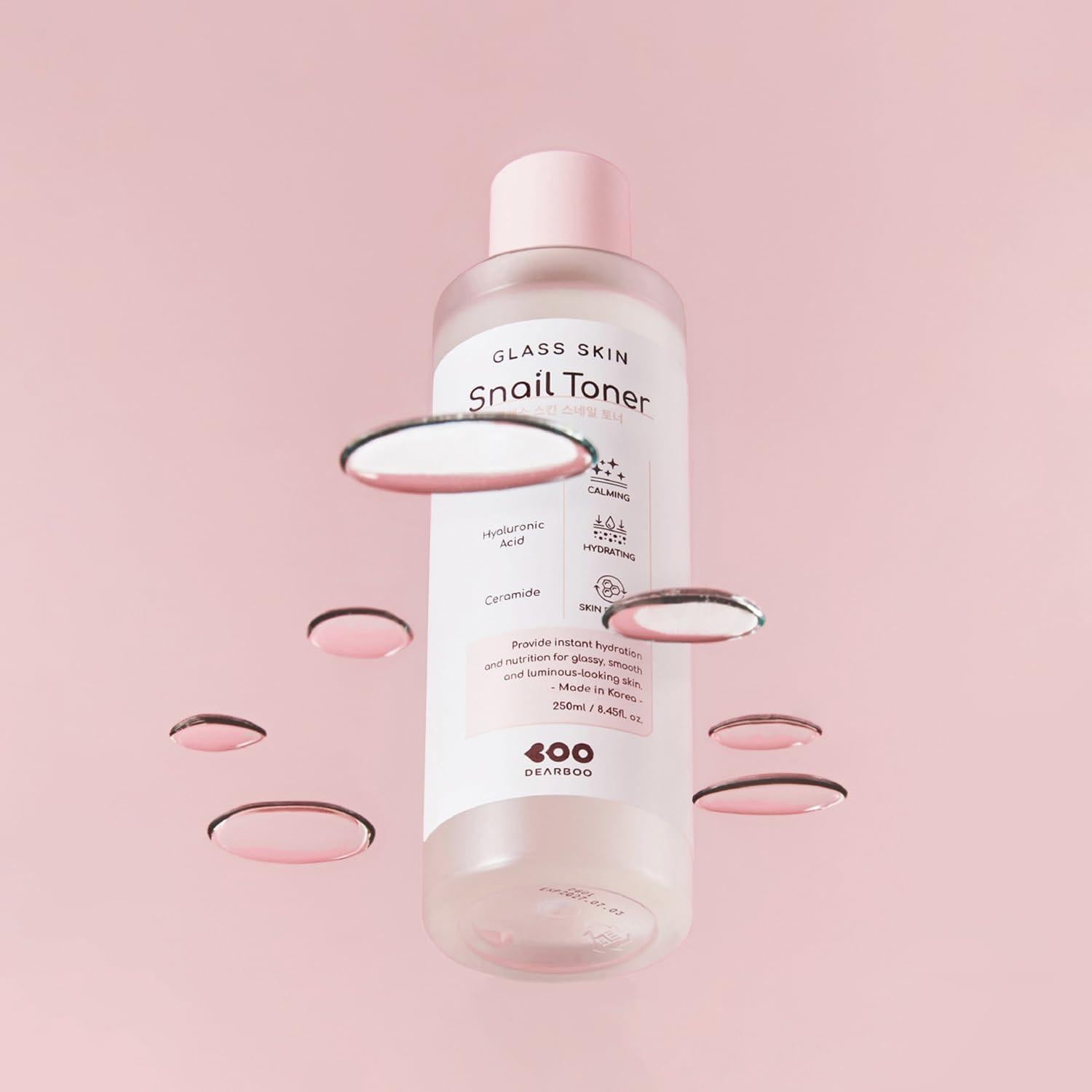 Tónico Facial Hidratante DEARBOO Glass Skin 250 ml Mucina Caracol