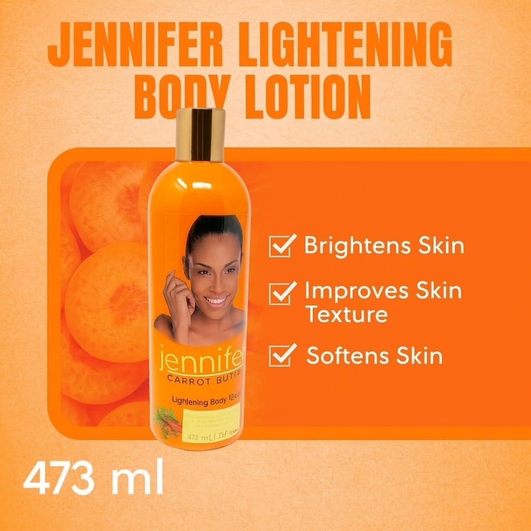 Loción Corporal Aclaradora Jennifer - Mantequilla de Zanahoria 473 ml