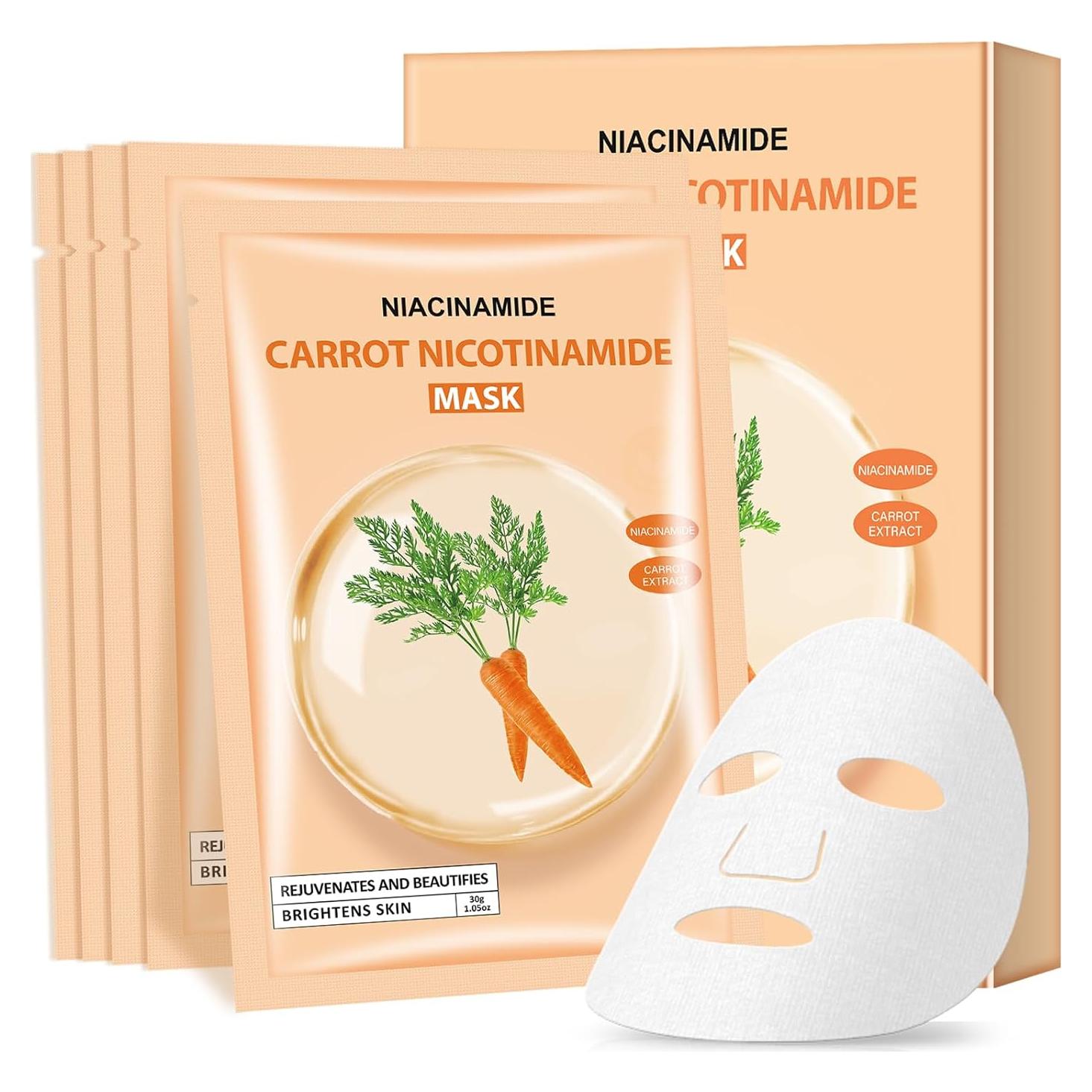 Mascarilla Facial Hidratante de Zanahoria GUOYAOLIFU 30ml 5Pack